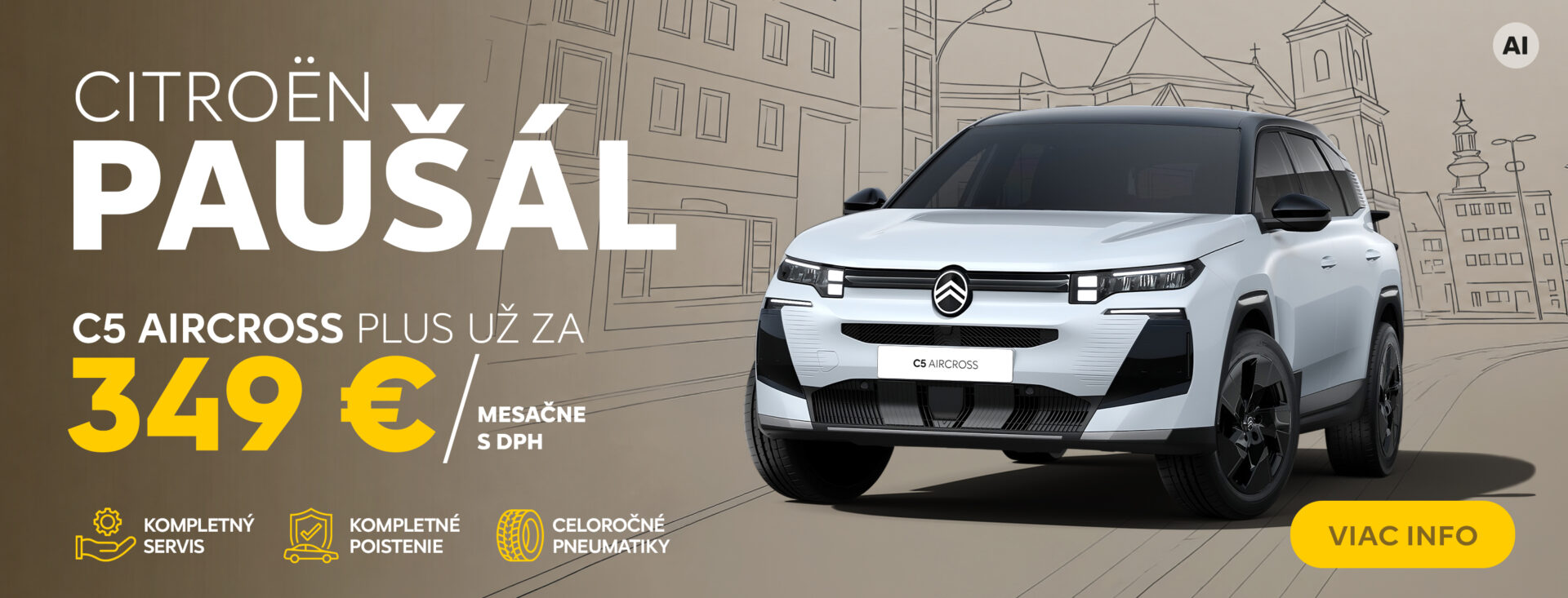 Citroën C5 Aircross na operatívny leasing Citroën Paušál